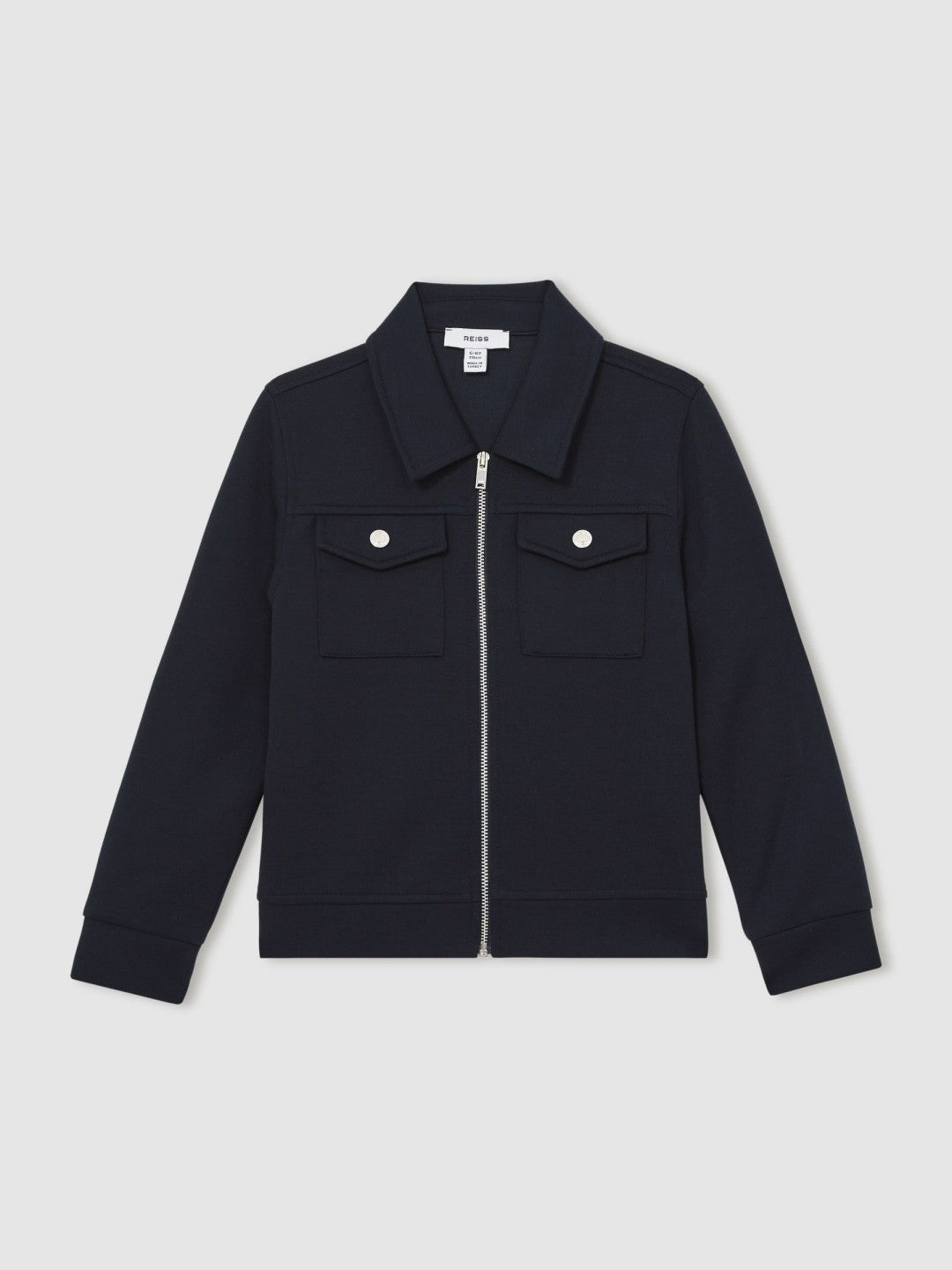 3-9 yrs Interlock Zip Through Overshirt Navy Blue | Children