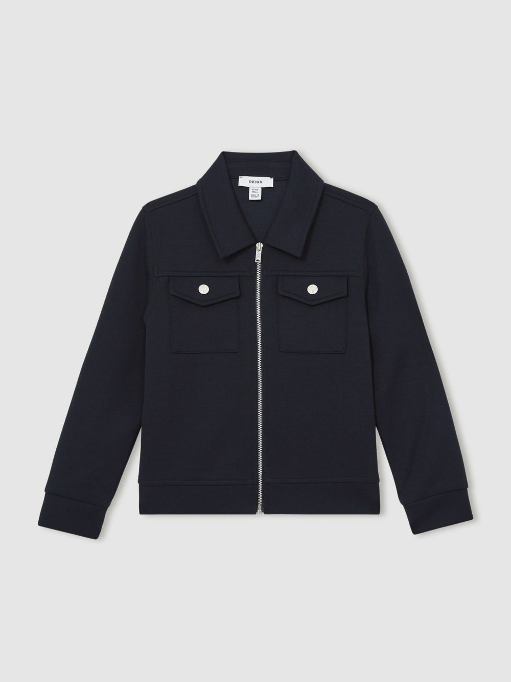 3-9 yrs Interlock Zip Through Overshirt Navy Blue | Children