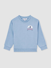 9-13 yrs Superman Logo Print Sweatshirt Light Blue | Children