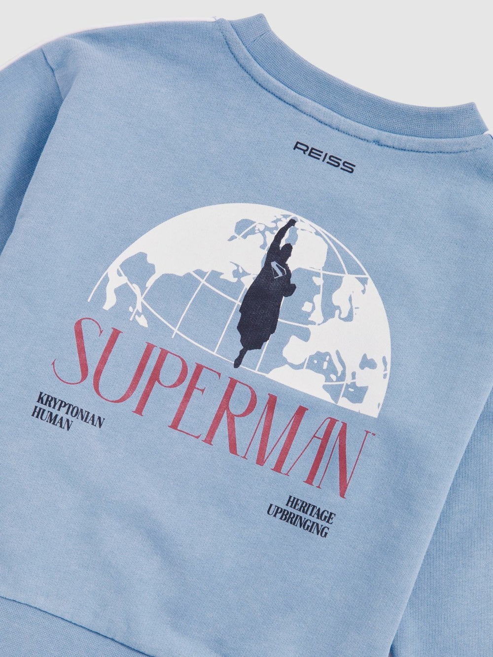 9-13 yrs Superman Logo Print Sweatshirt Light Blue | Children