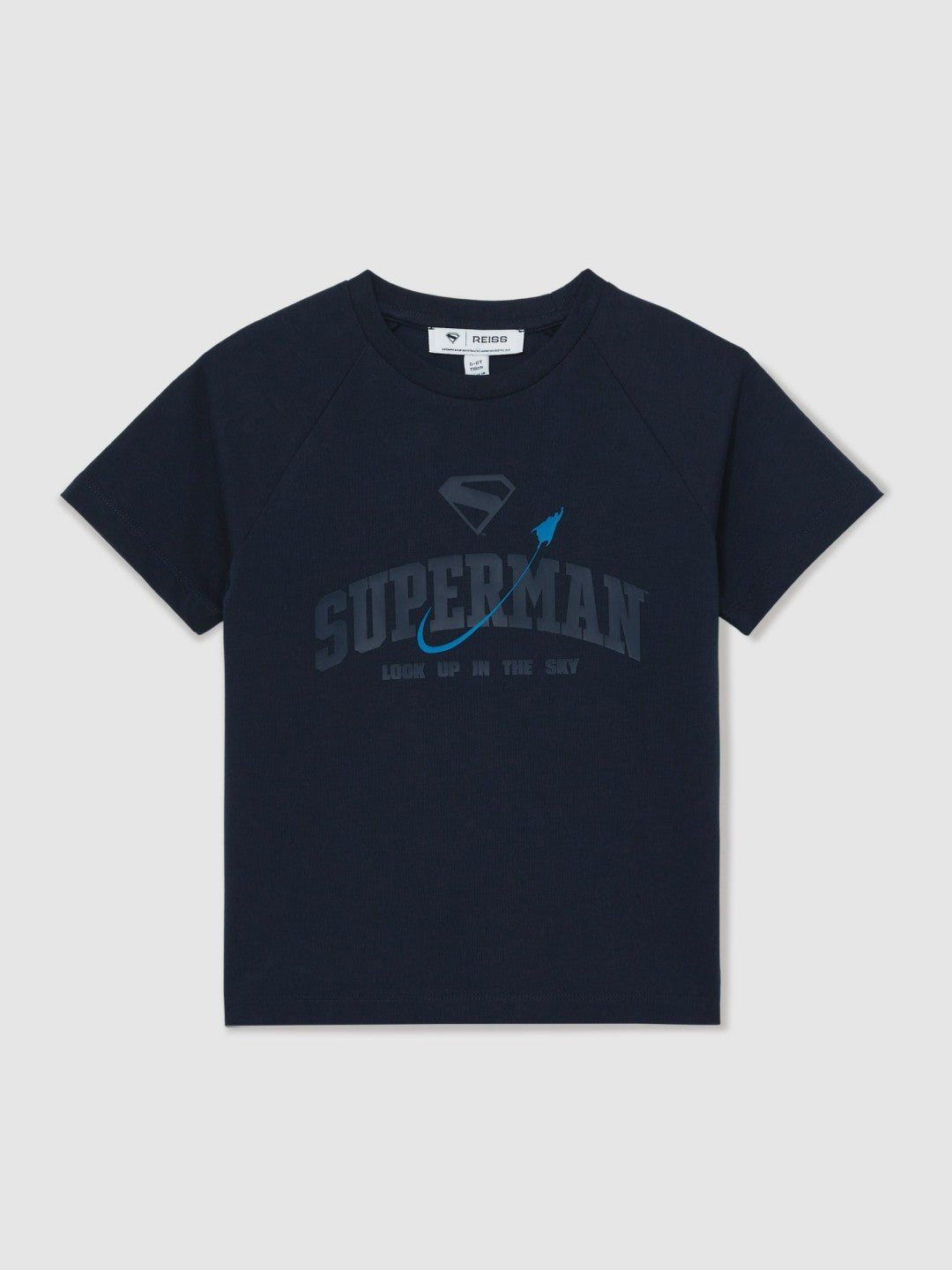 13-14 yrs Superman Raglan Logo T-Shirt Navy Blue | Children