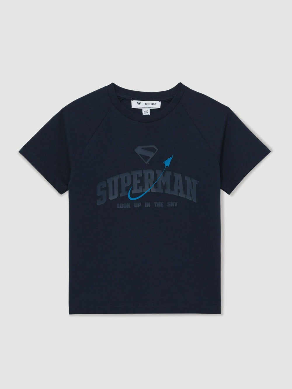 13-14 yrs Superman Raglan Logo T-Shirt Navy Blue | Children