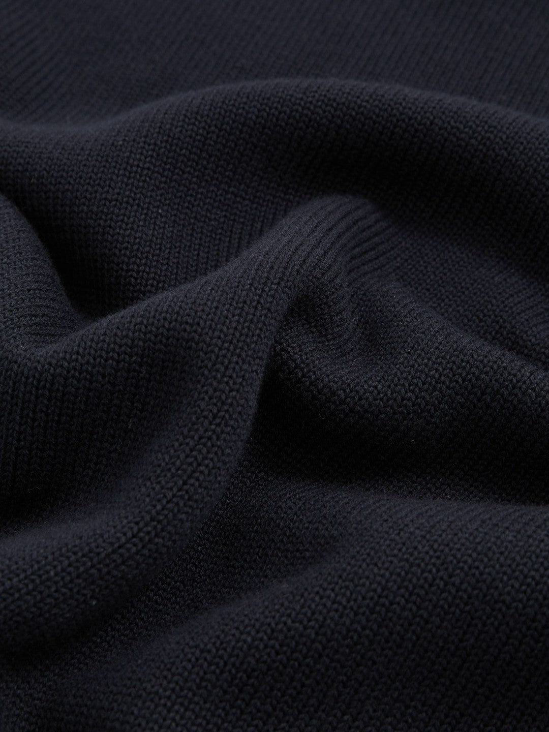 Cotton And Wool Crew-Neck Top Navy | Womens