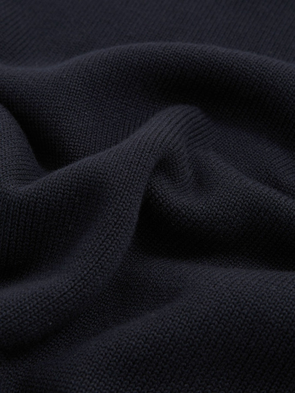 Cotton And Wool Crew-Neck Top Navy | Womens