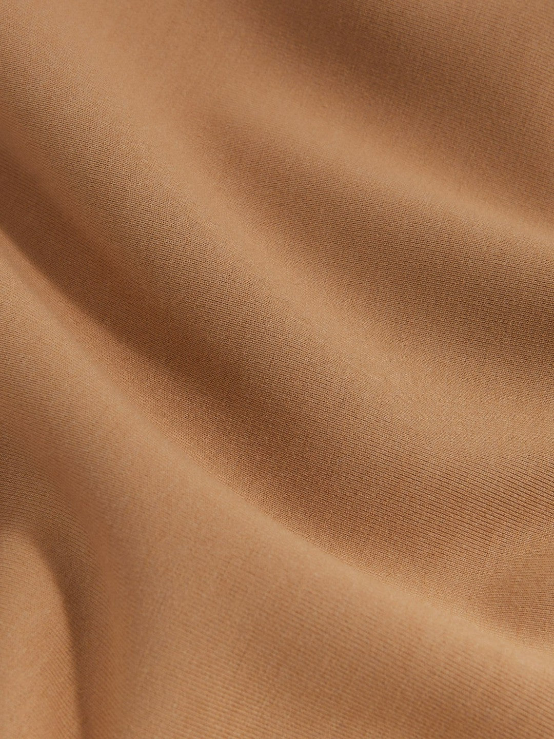 Interlock Jersey Crew Neck T-Shirt Light Camel Brown | Mens