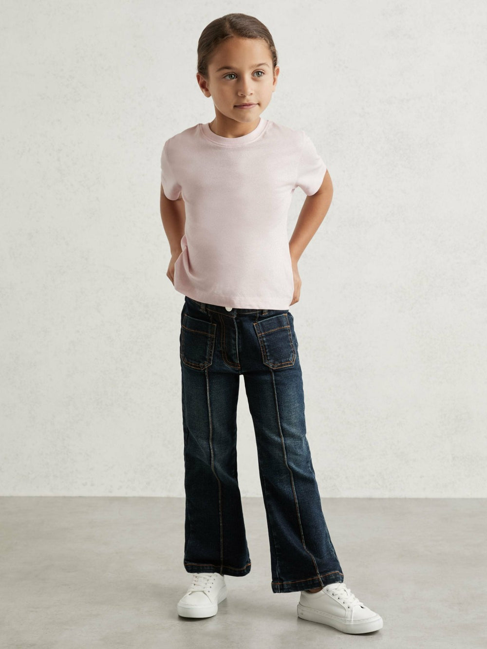 9-13 yrs Cotton Crew Neck T-Shirt Pink | Children