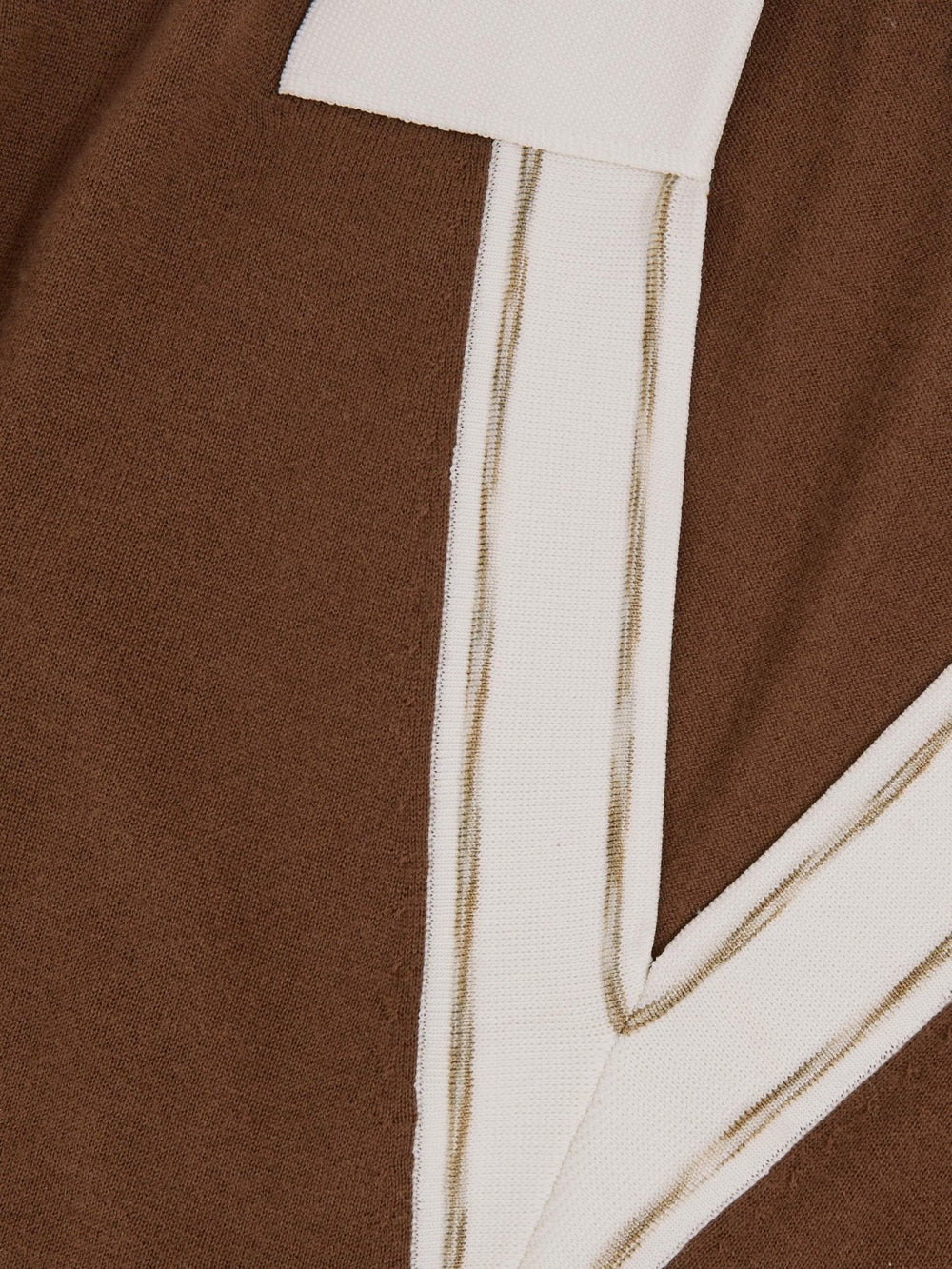 Wool Collared Cricket Jumper Chocolate Brown/Ivory | Womens