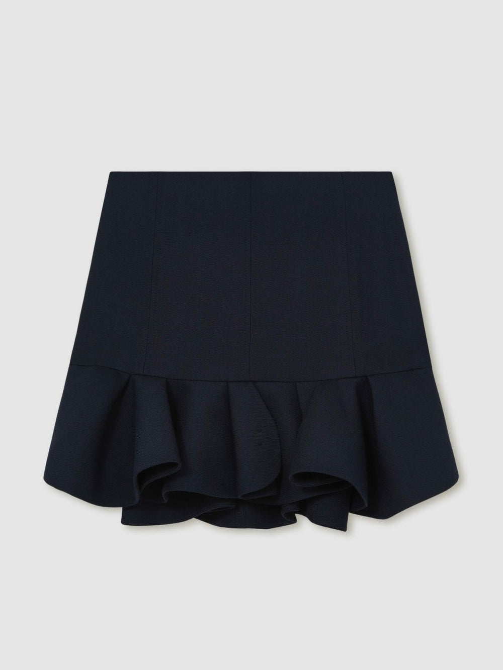 Ruffle-Hem Mini Skirt Navy | Womens