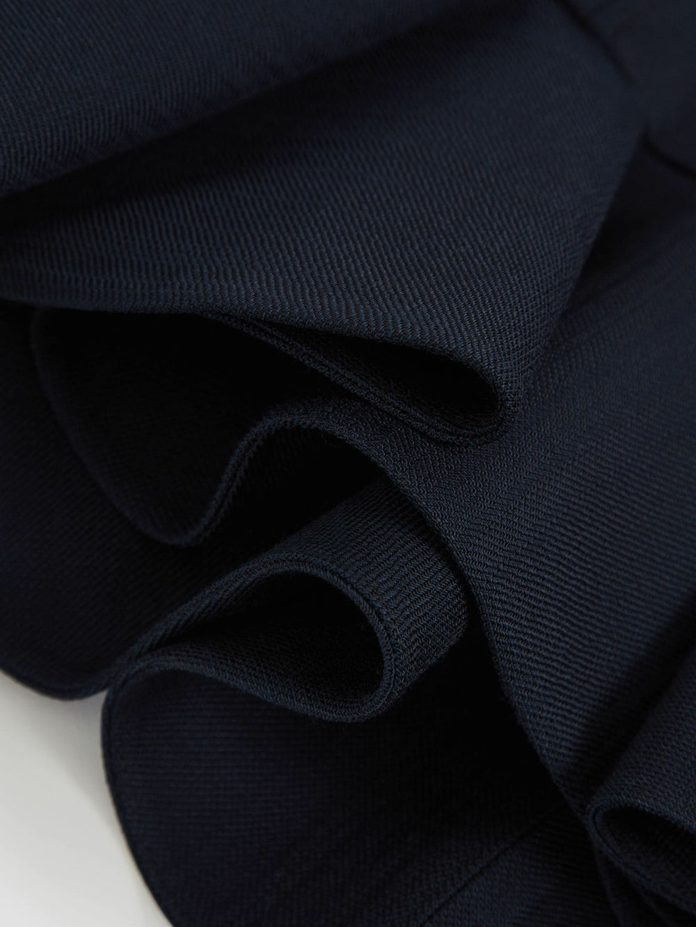 Ruffle-Hem Mini Skirt Navy | Womens