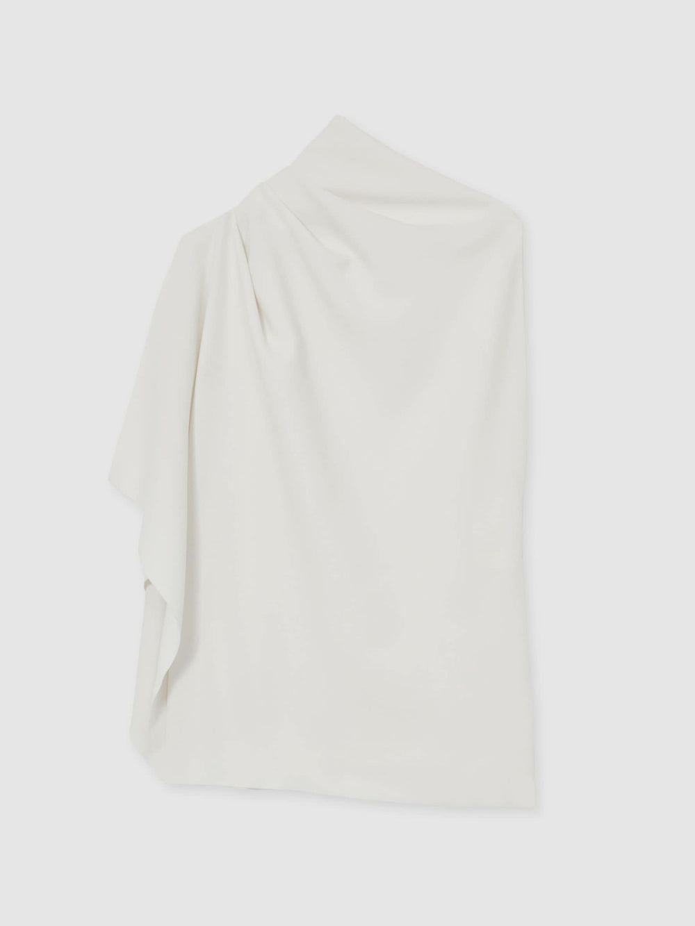 One-Shoulder Draped Top Ivory | Womens