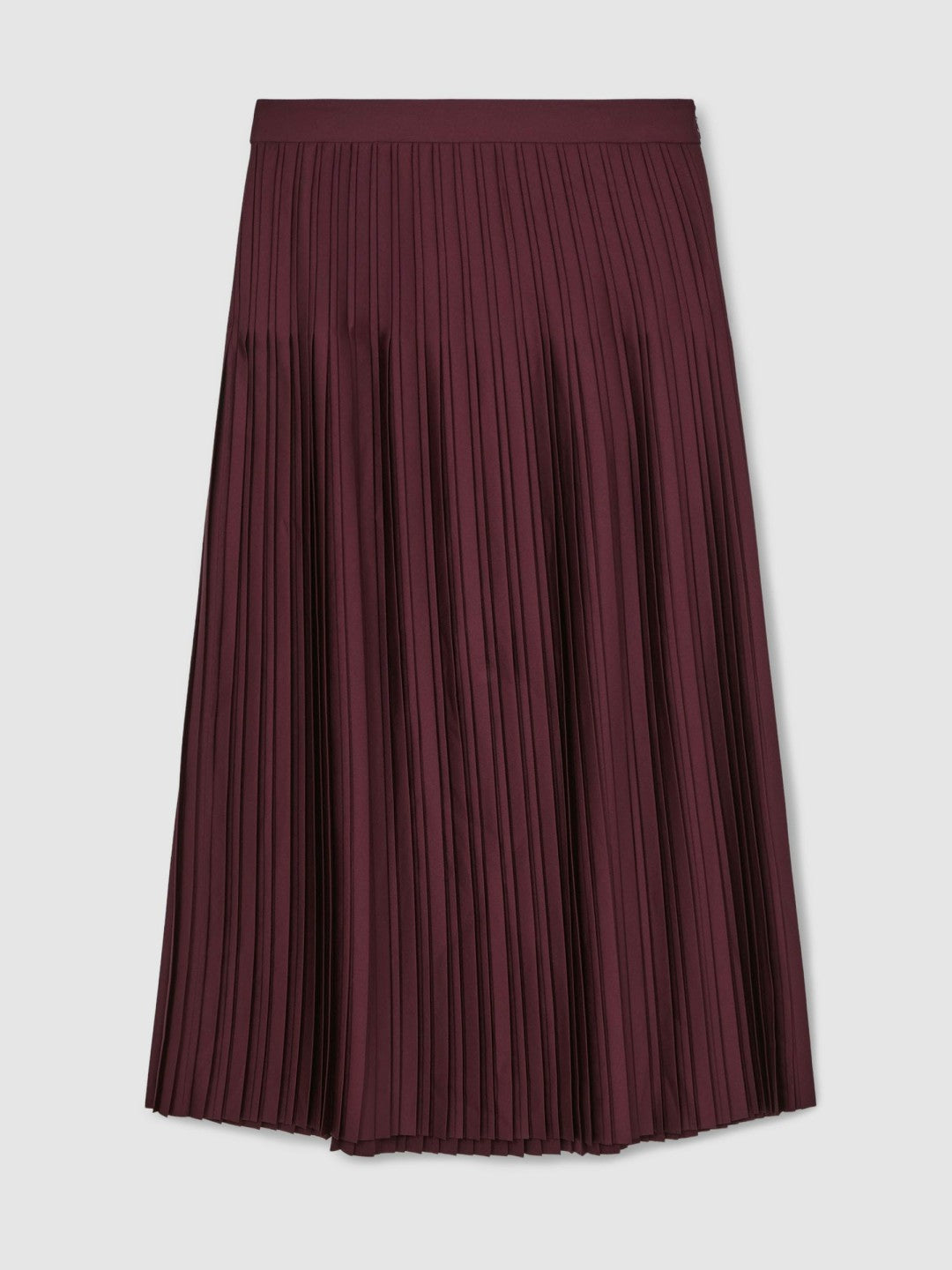 Pleated Midi Skirt Burgundy | Womens