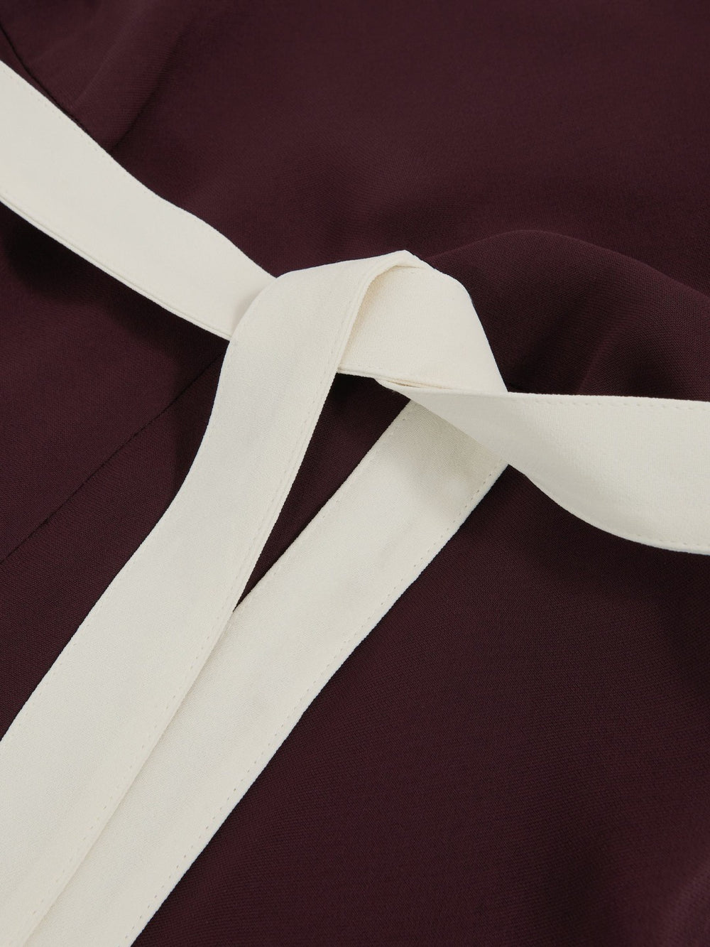 Petite Colourblock Wide Leg Belted Jumpsuit Burgundy/Cream | Womens
