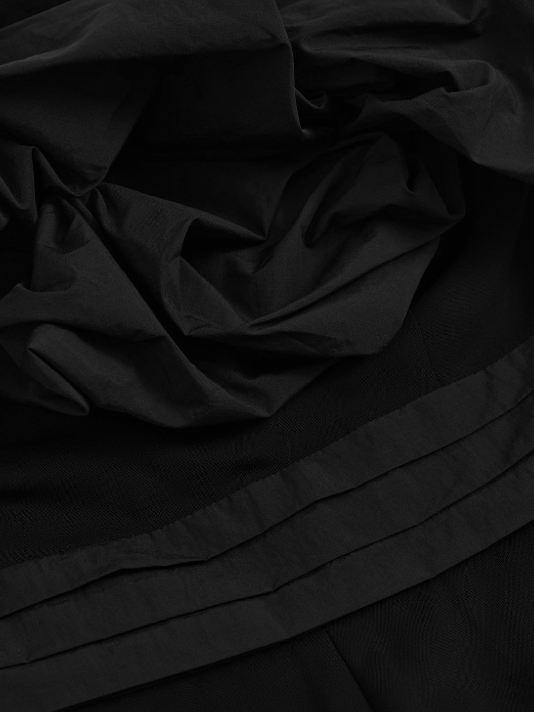 Sculptural Strapless Wide-Leg Jumpsuit Black | Womens