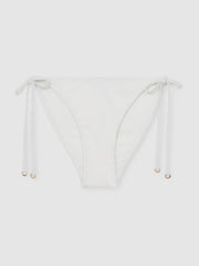Side Tie Bikini Bottoms White | Womens