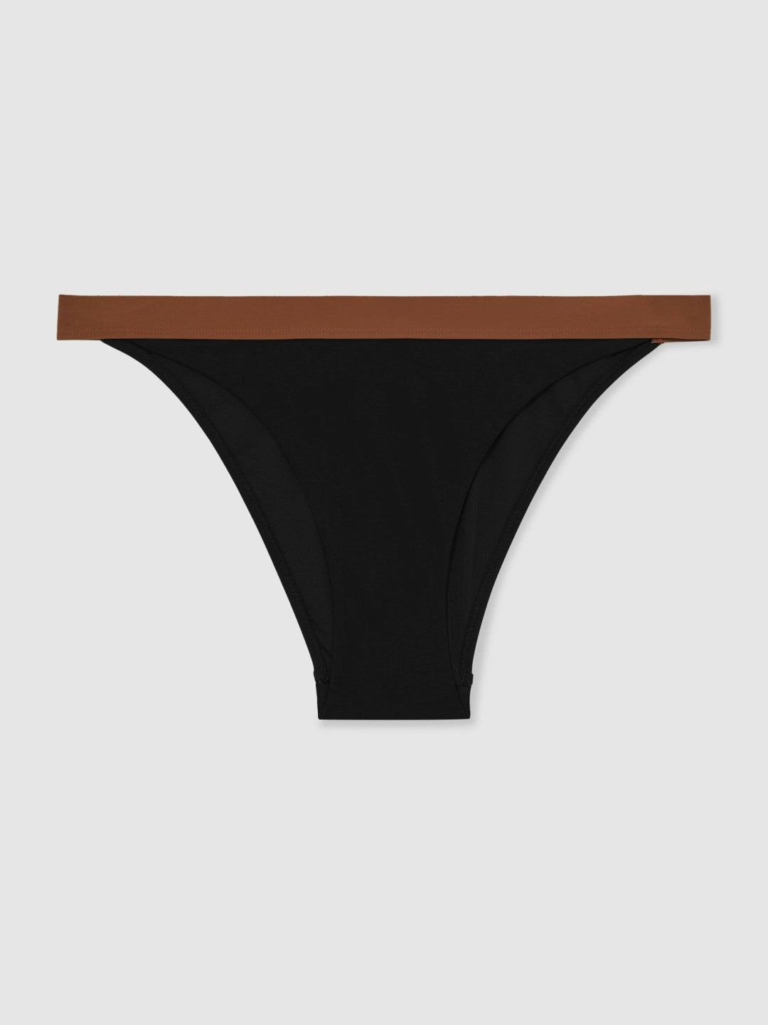 Contrast-Trim Bikini Bottoms Black/Tan | Womens
