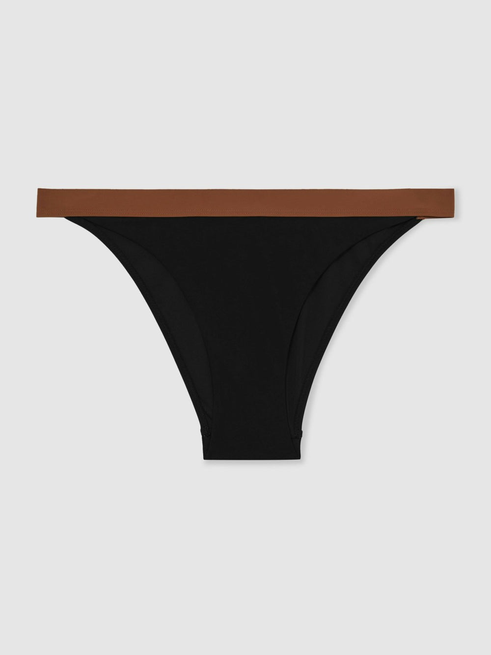 Contrast-Trim Bikini Bottoms Black/Tan | Womens