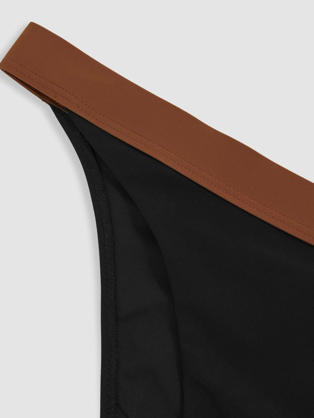 Contrast-Trim Bikini Bottoms Black/Tan | Womens