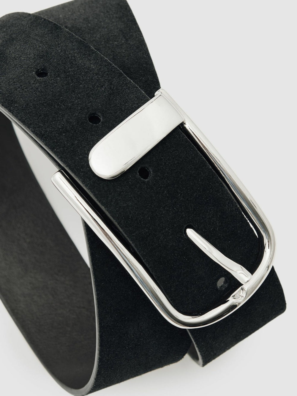 Suede Half-Keeper Belt Black | Womens