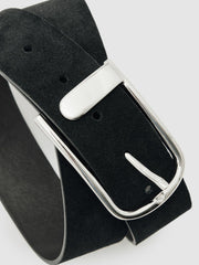 Suede Half-Keeper Belt Black | Womens