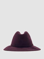 Wool Fedora Hat Burgundy | Womens