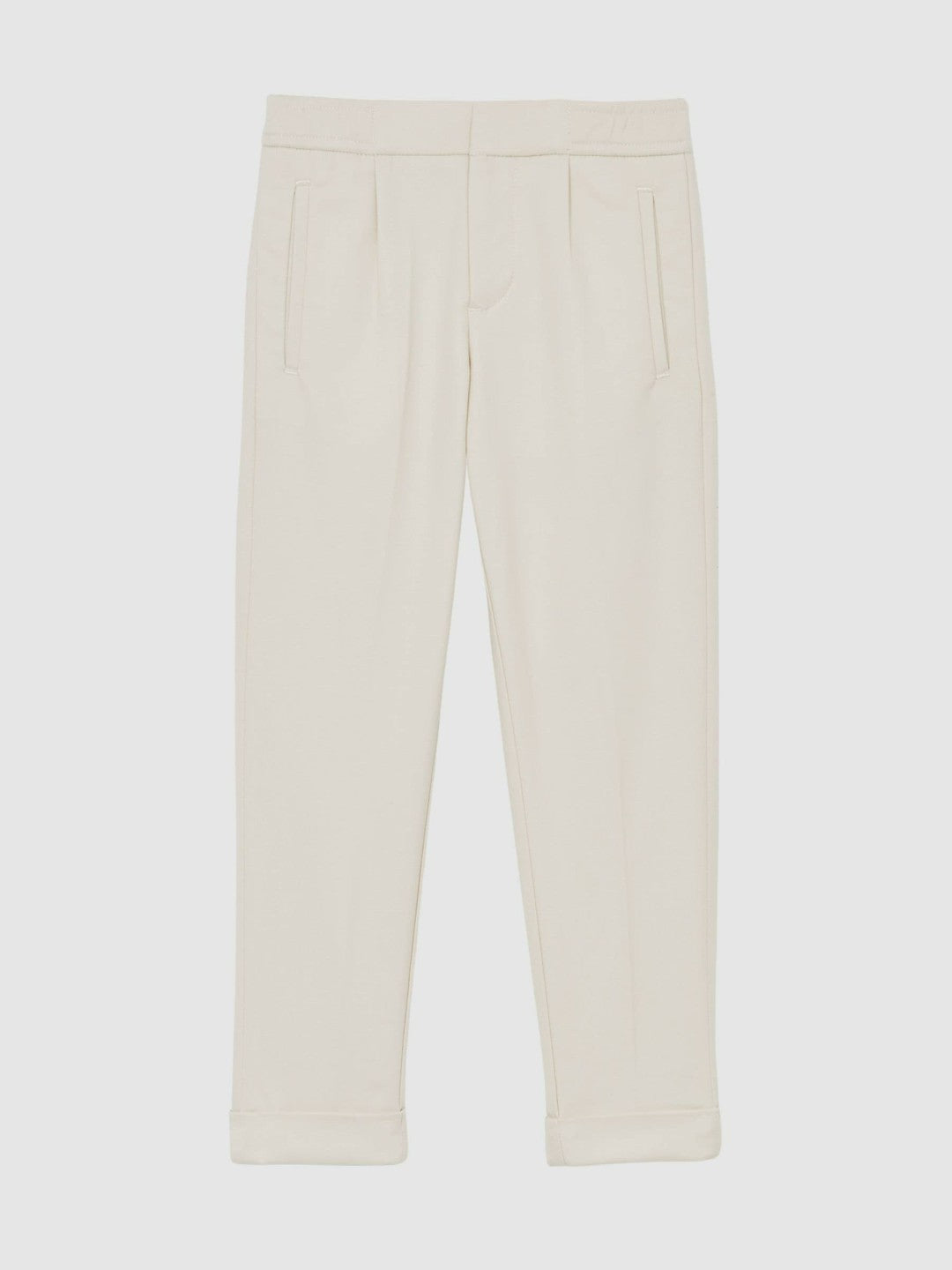 9-13 yrs Relaxed-Fit Pleated Tapered Trousers Off White | Children