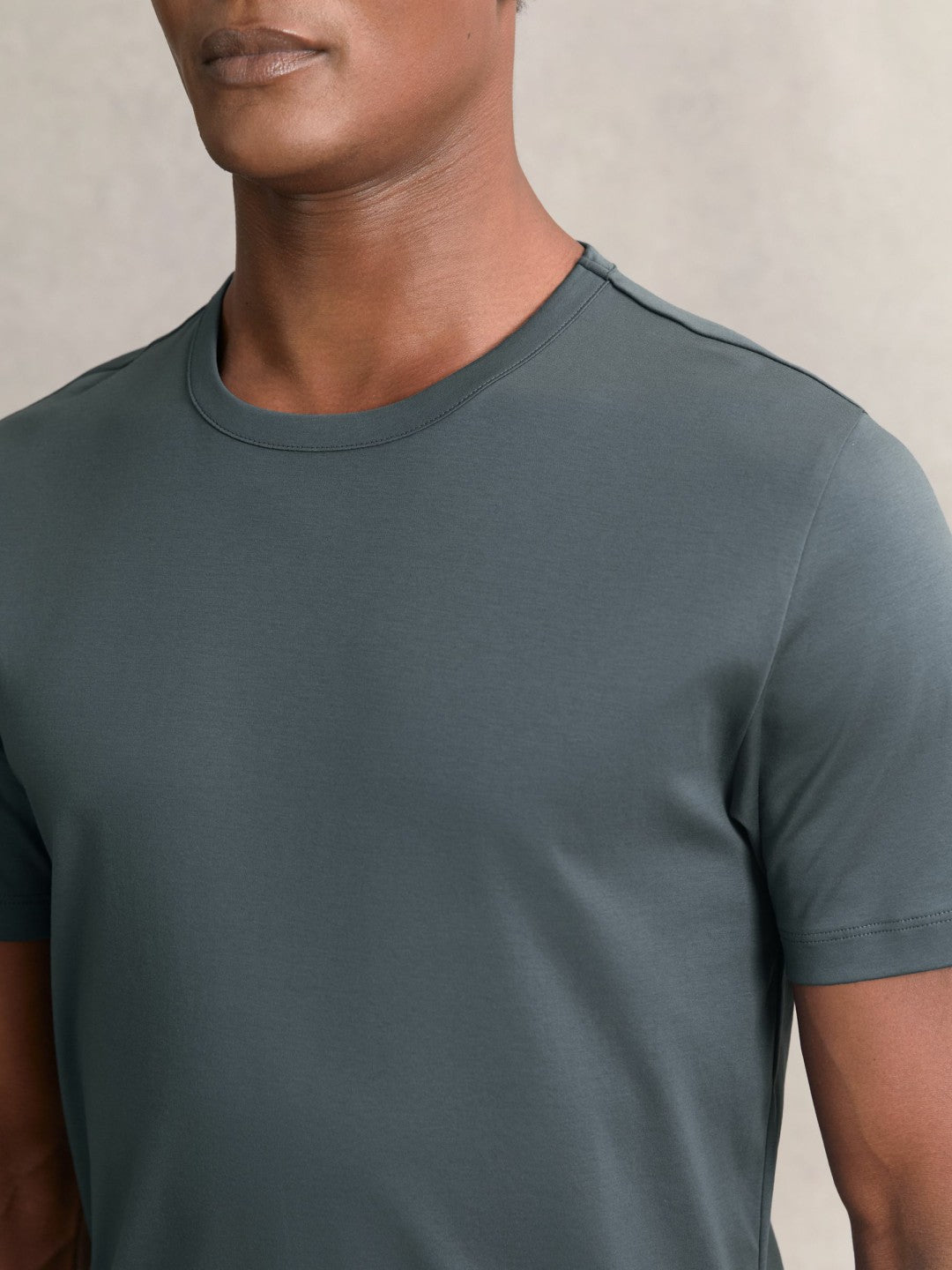 Airwater-Cotton Crew-Neck T-Shirt Airforce Blue | Mens