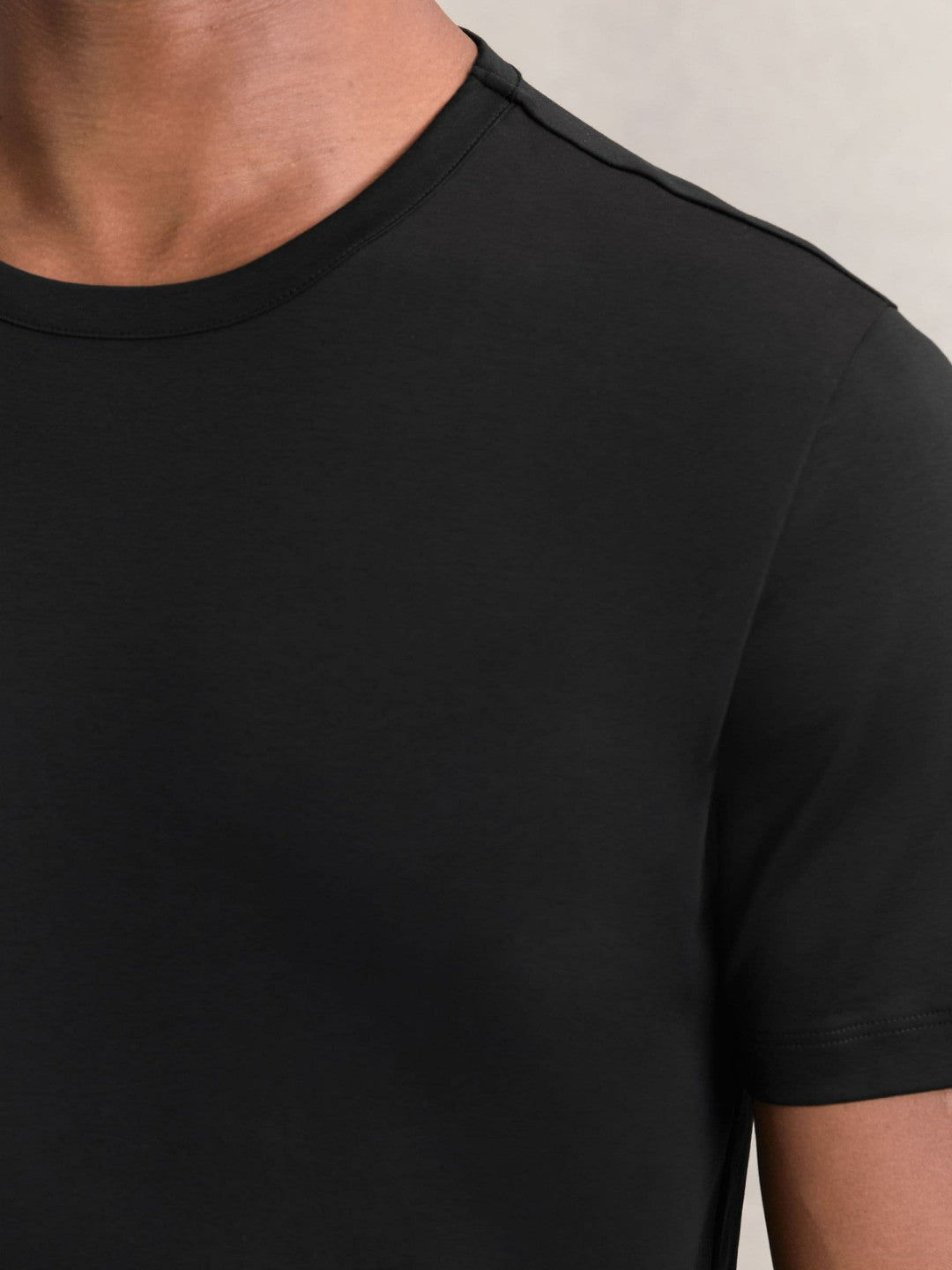 Airwater-Cotton Crew-Neck T-Shirt Black | Mens
