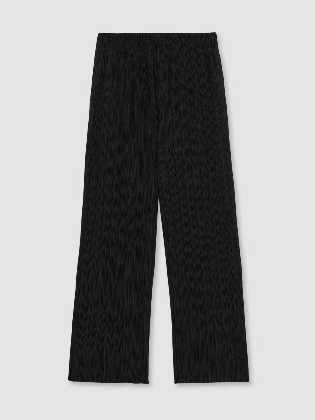 Plissé Wide Leg Trousers Black | Mens