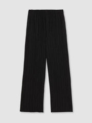 Plissé Wide Leg Trousers Black | Mens