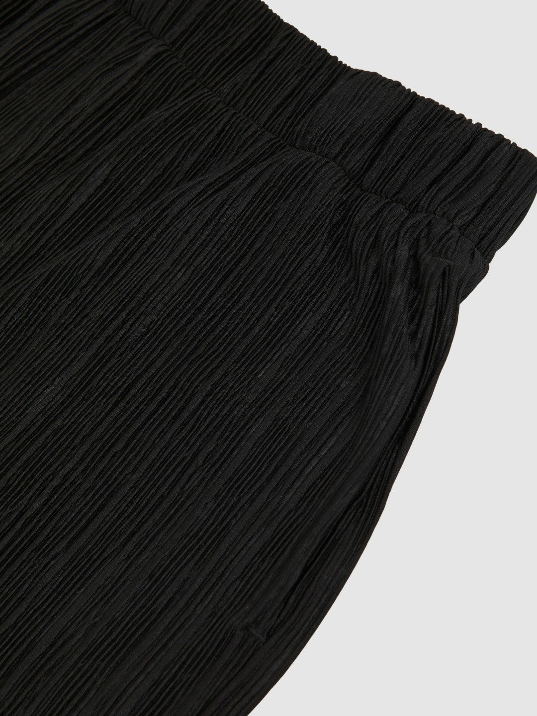 Plissé Wide Leg Trousers Black | Mens