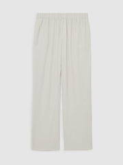 Plissé Wide Leg Trousers Off White | Mens