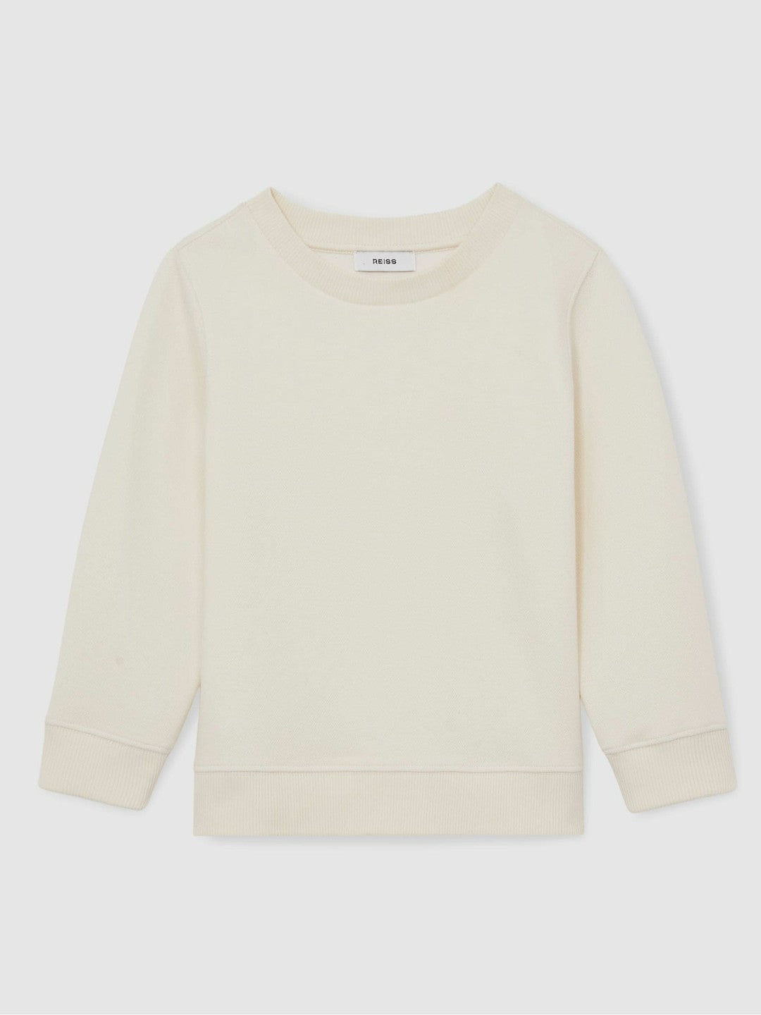 13-14 yrs Cotton-Blend Textured Sweatshirt Off White | Children