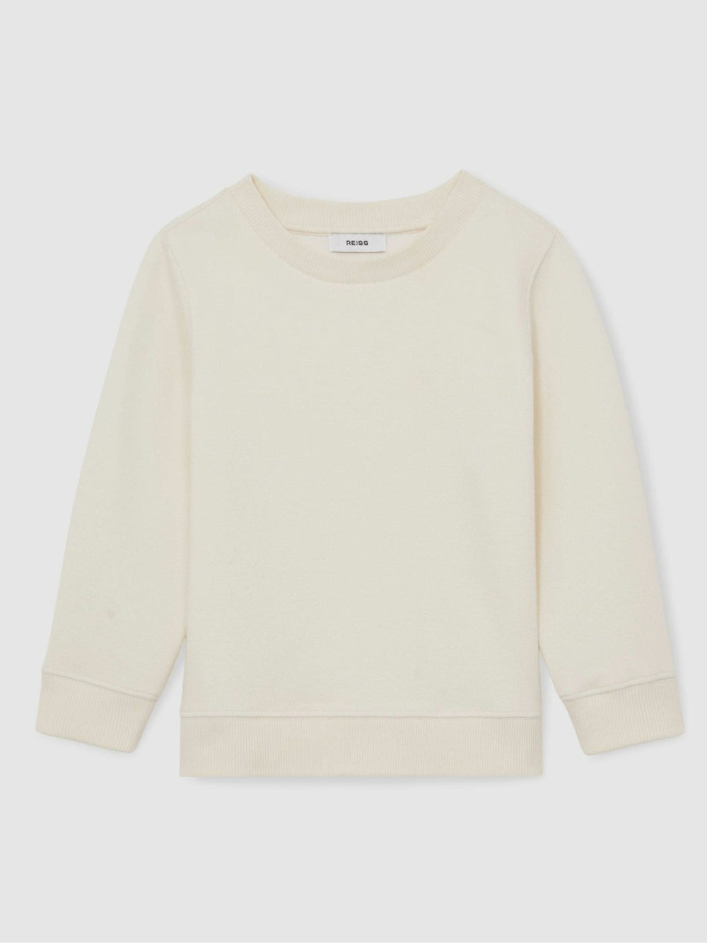 13-14 yrs Cotton-Blend Textured Sweatshirt Off White | Children