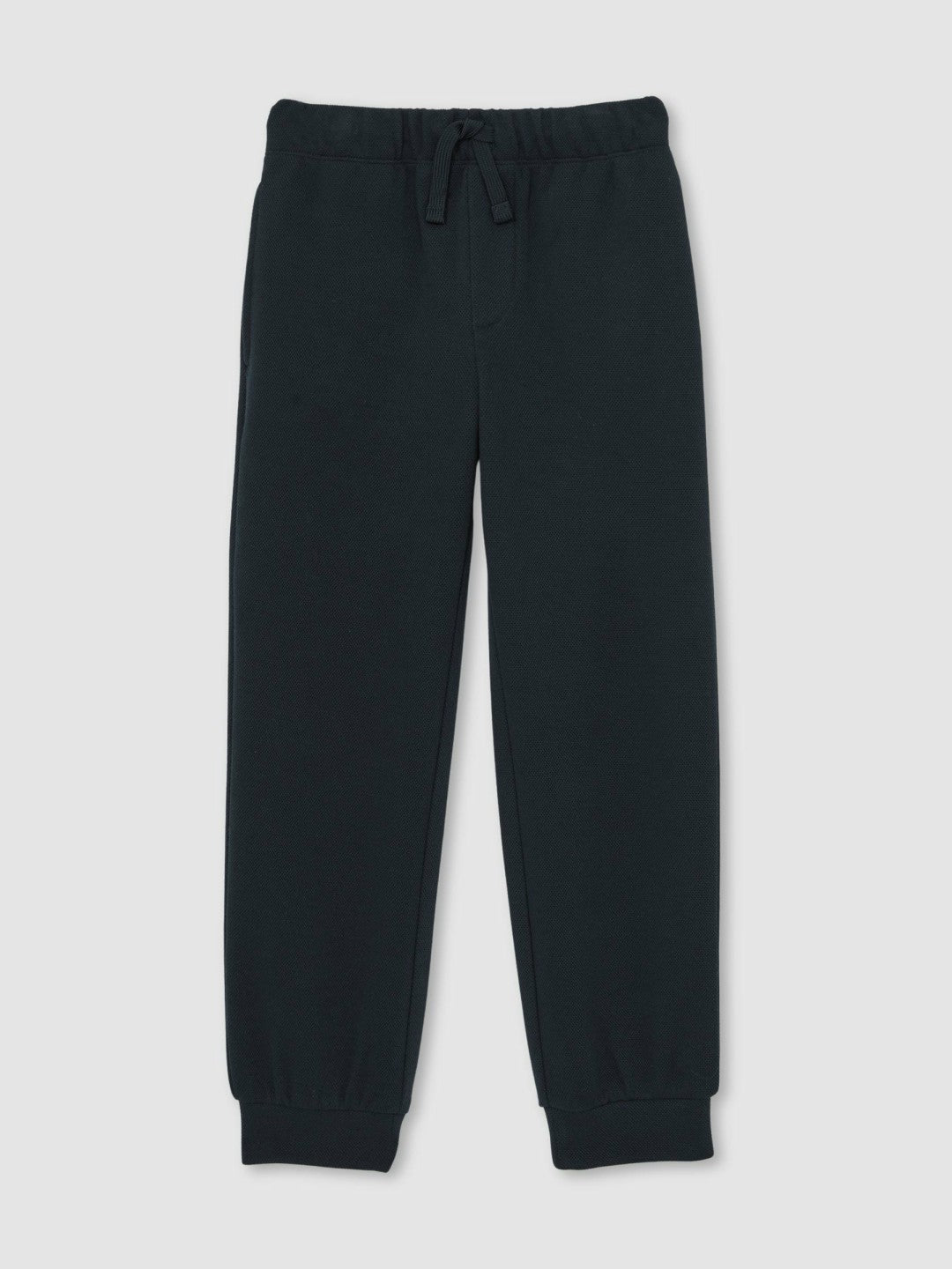 Cotton-Blend Textured Cuffed Joggers Navy | Children