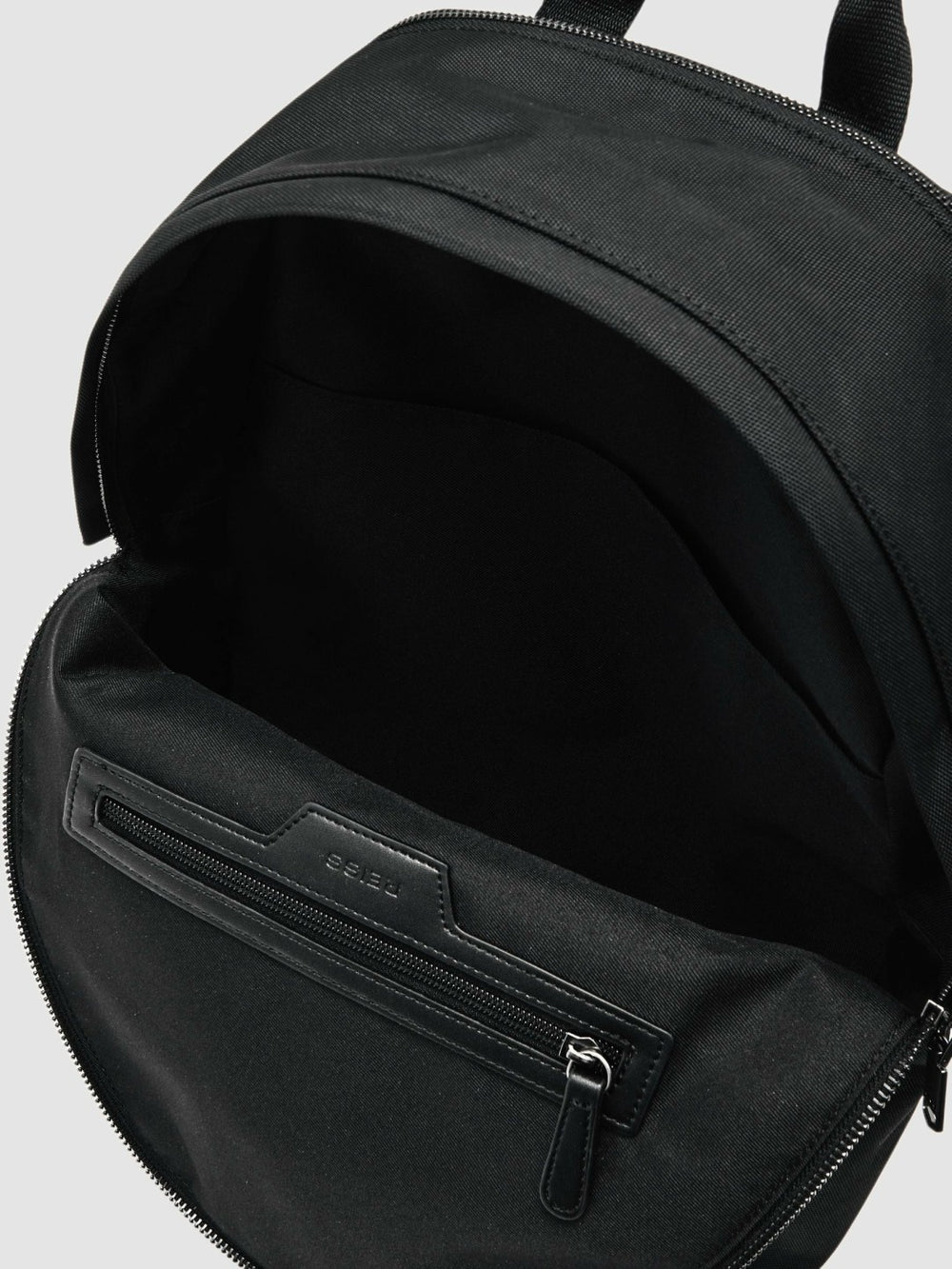 Woven Zipped Backpack Black | Mens