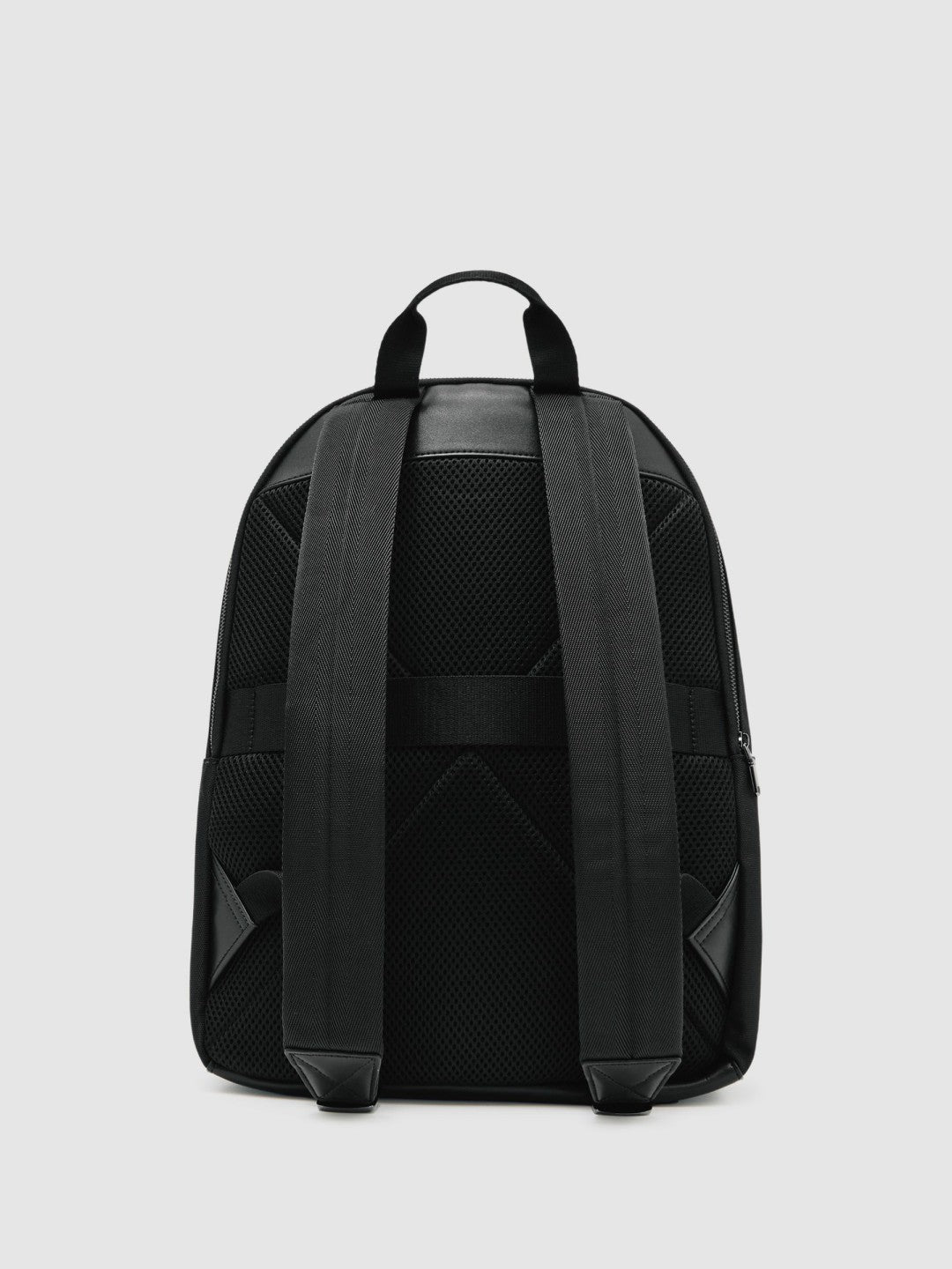 Woven Zipped Backpack Black | Mens