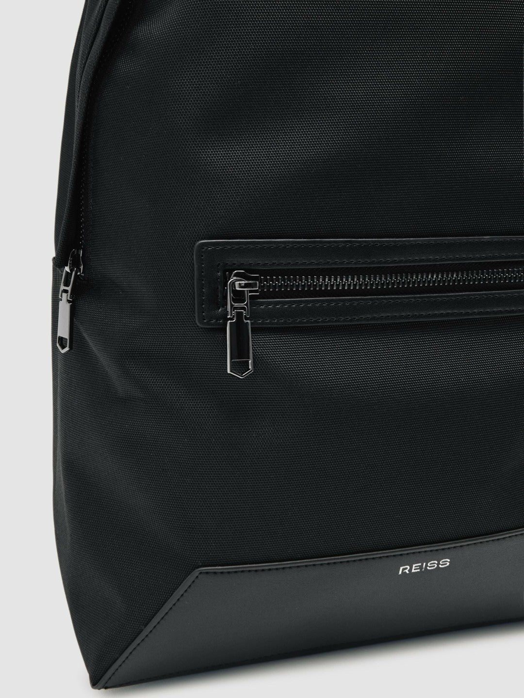 Woven Zipped Backpack Black | Mens