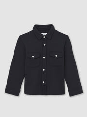 3-9 yrs Waffle-Textured Twin-Pocket Overshirt Navy | Children