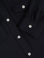 3-9 yrs Waffle-Textured Twin-Pocket Overshirt Navy | Children
