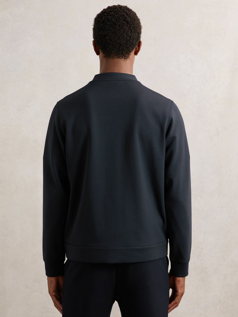V-Neck Interlock Jersey Cardigan Navy | Mens