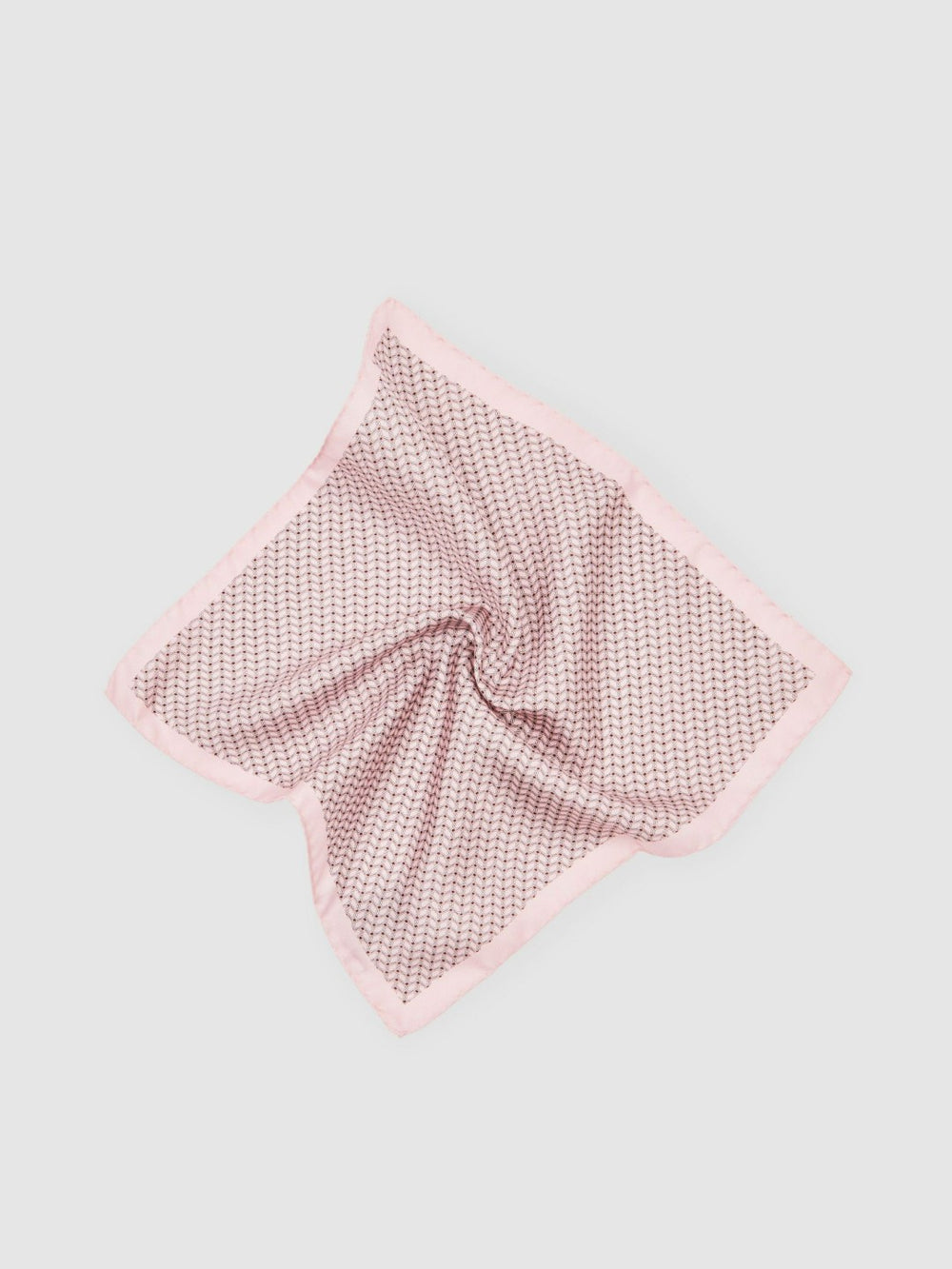 Geo Chain Detail Pocket Square Soft Pink | Mens