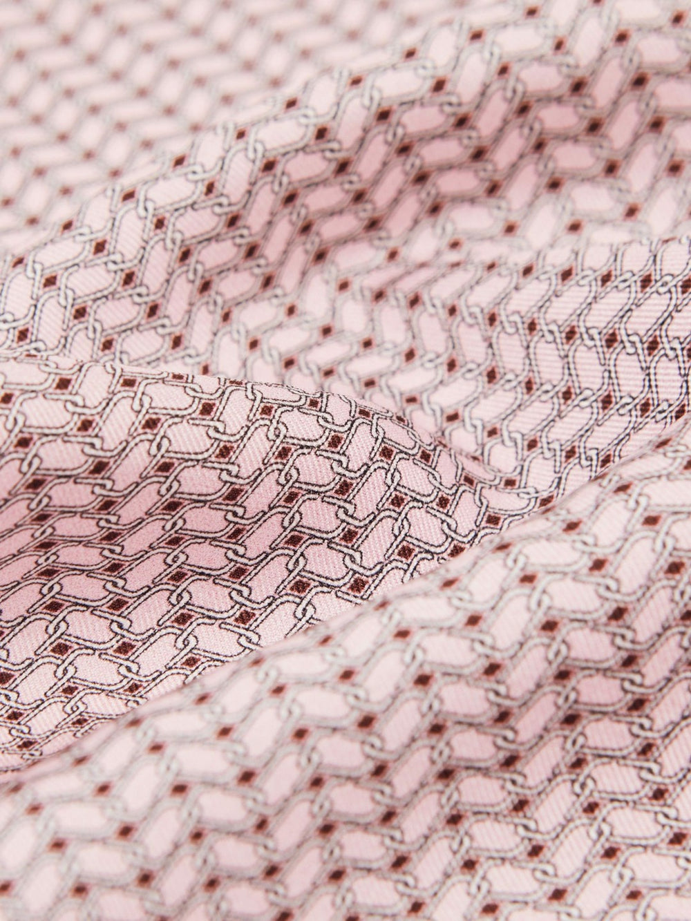 Geo Chain Detail Pocket Square Soft Pink | Mens