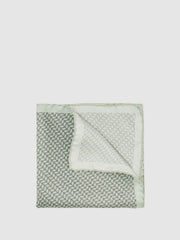 Geo Chain Detail Pocket Square Sage | Mens