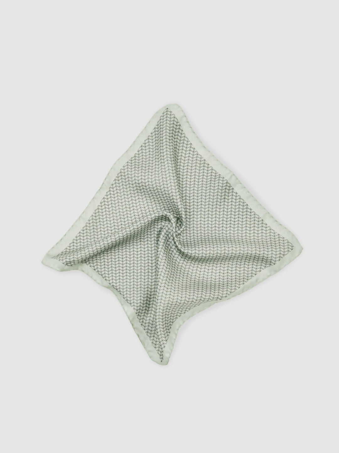 Geo Chain Detail Pocket Square Sage | Mens