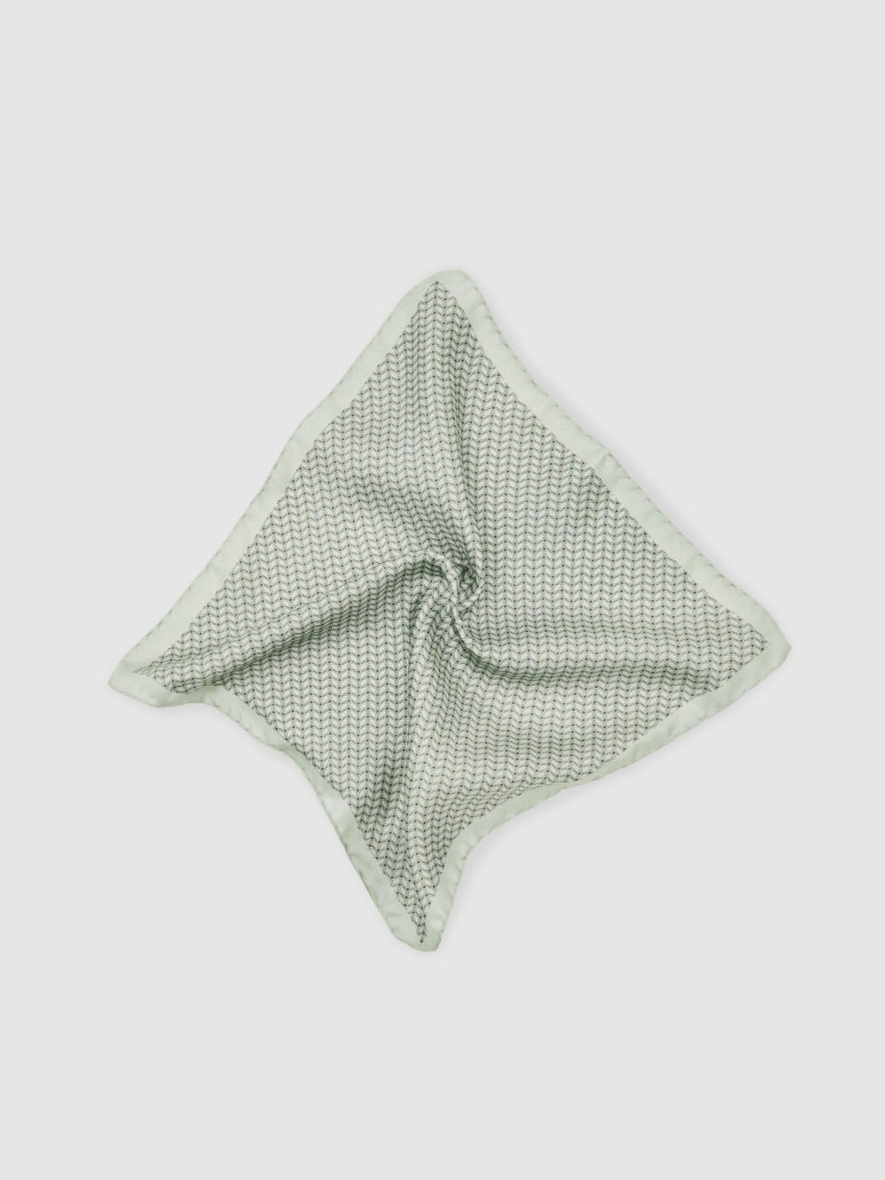 Geo Chain Detail Pocket Square Sage | Mens