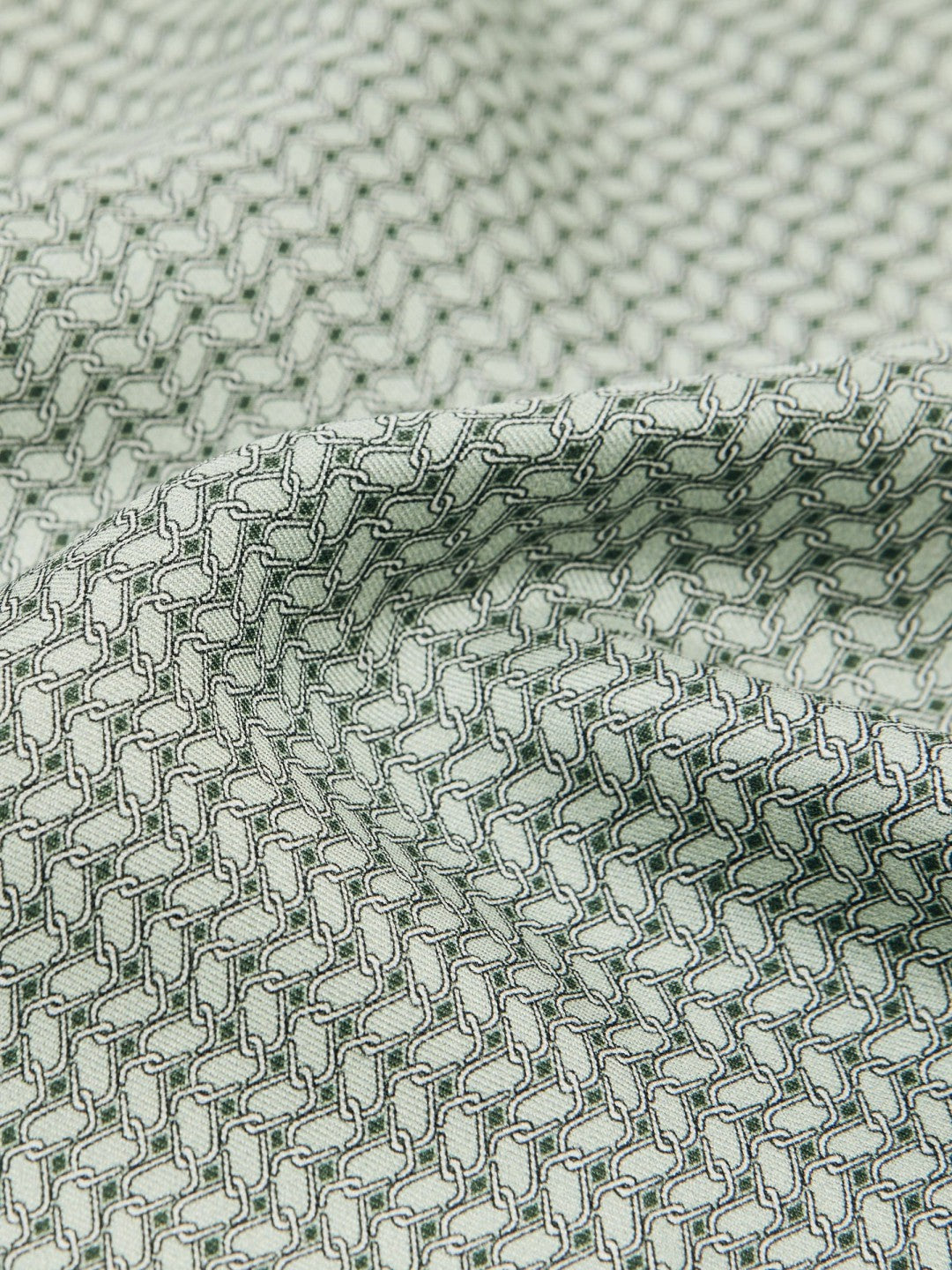 Geo Chain Detail Pocket Square Sage | Mens