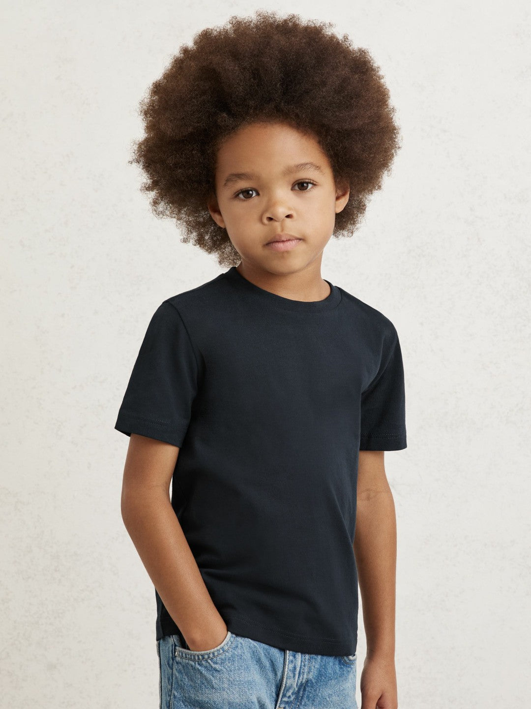 9-13 yrs Crew Neck T-Shirt Navy | Children