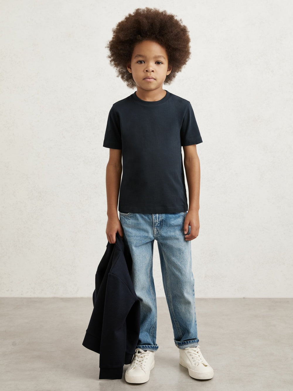 9-13 yrs Crew Neck T-Shirt Navy | Children