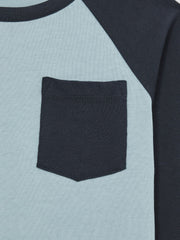 3-9 yrs Cotton Colour-Block Long-Sleeve T-Shirt Navy Blue | Children