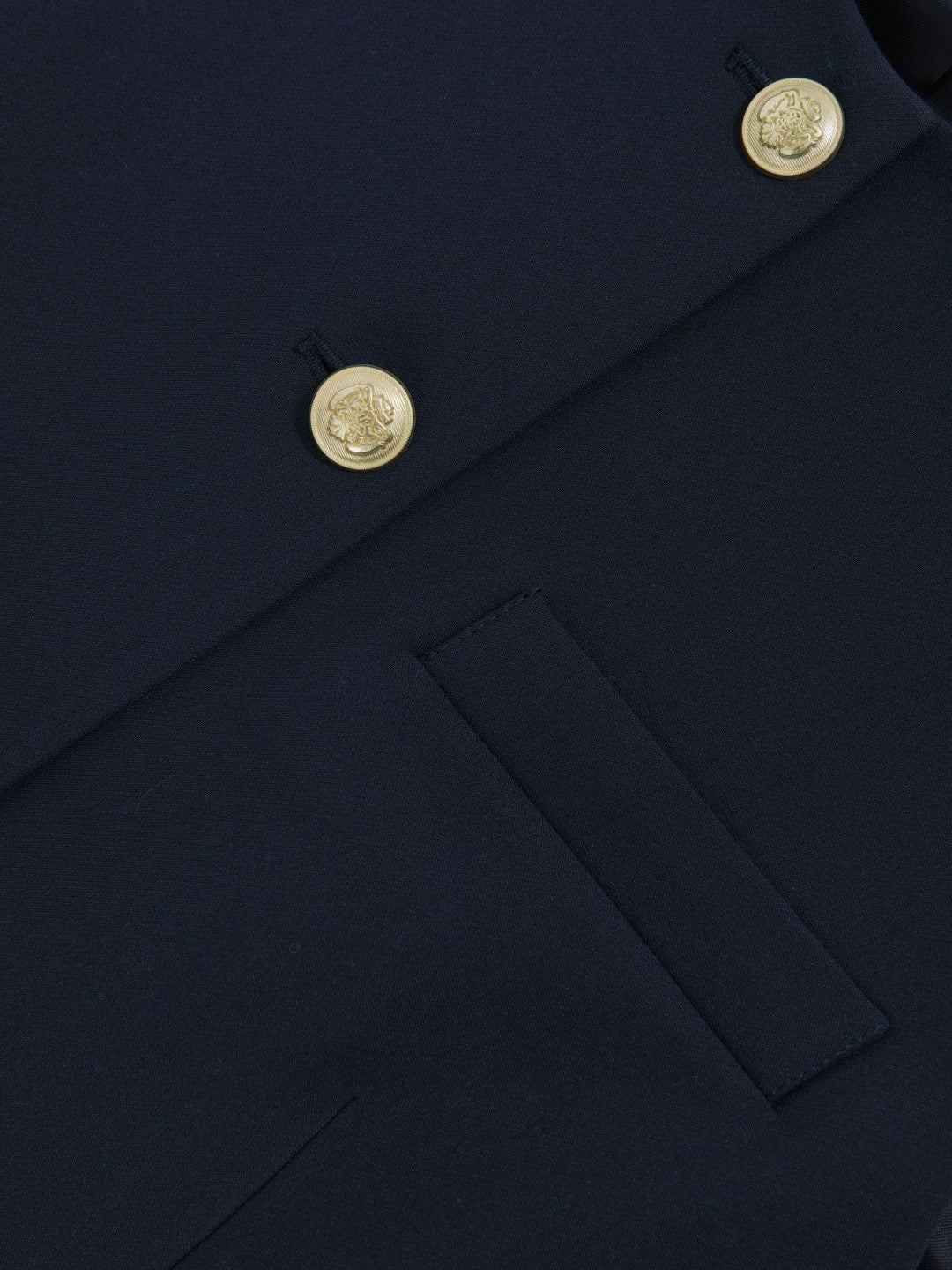 High-Neck Longline Waistcoat Navy | Womens